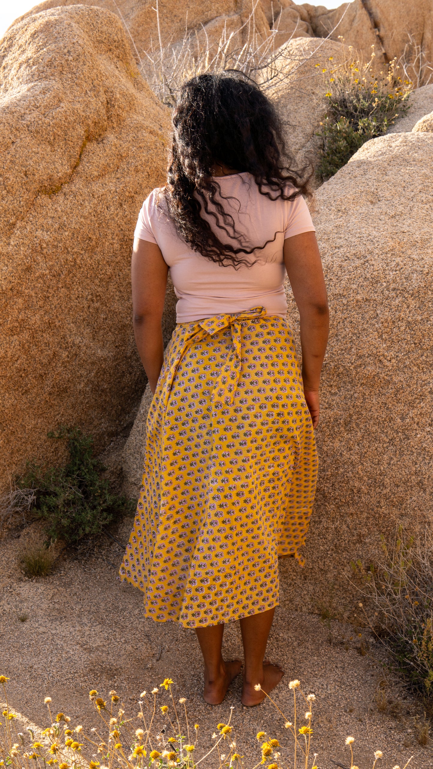 Rewa Maxi Wrap Skirt in Sundrop