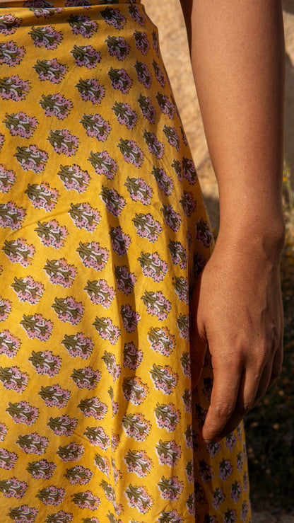 Rewa Maxi Wrap Skirt in Sundrop