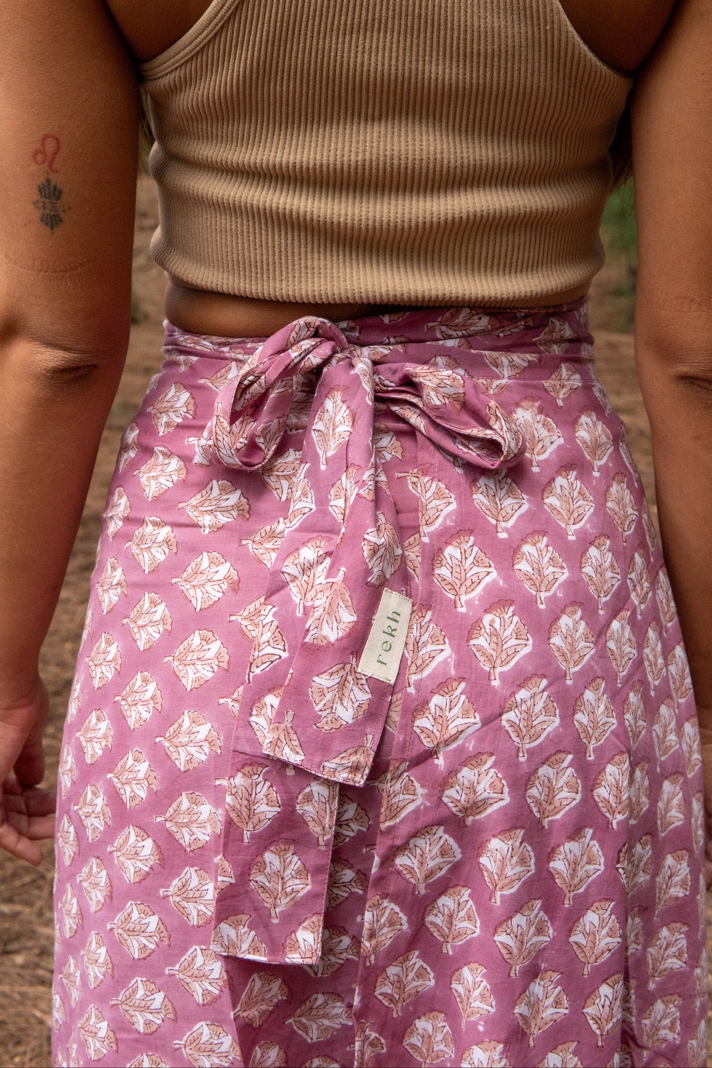 Rewa Maxi Wrap Skirt in Amaranth