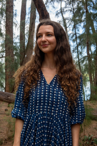 Leela Maxi Dress in Blueberry